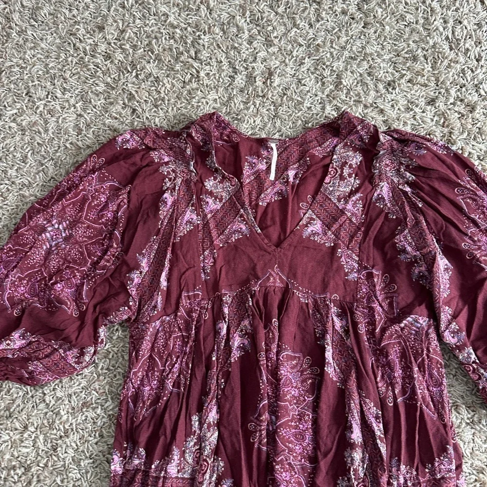 FREE PEOPLE Girl Talk Tunic In Pink